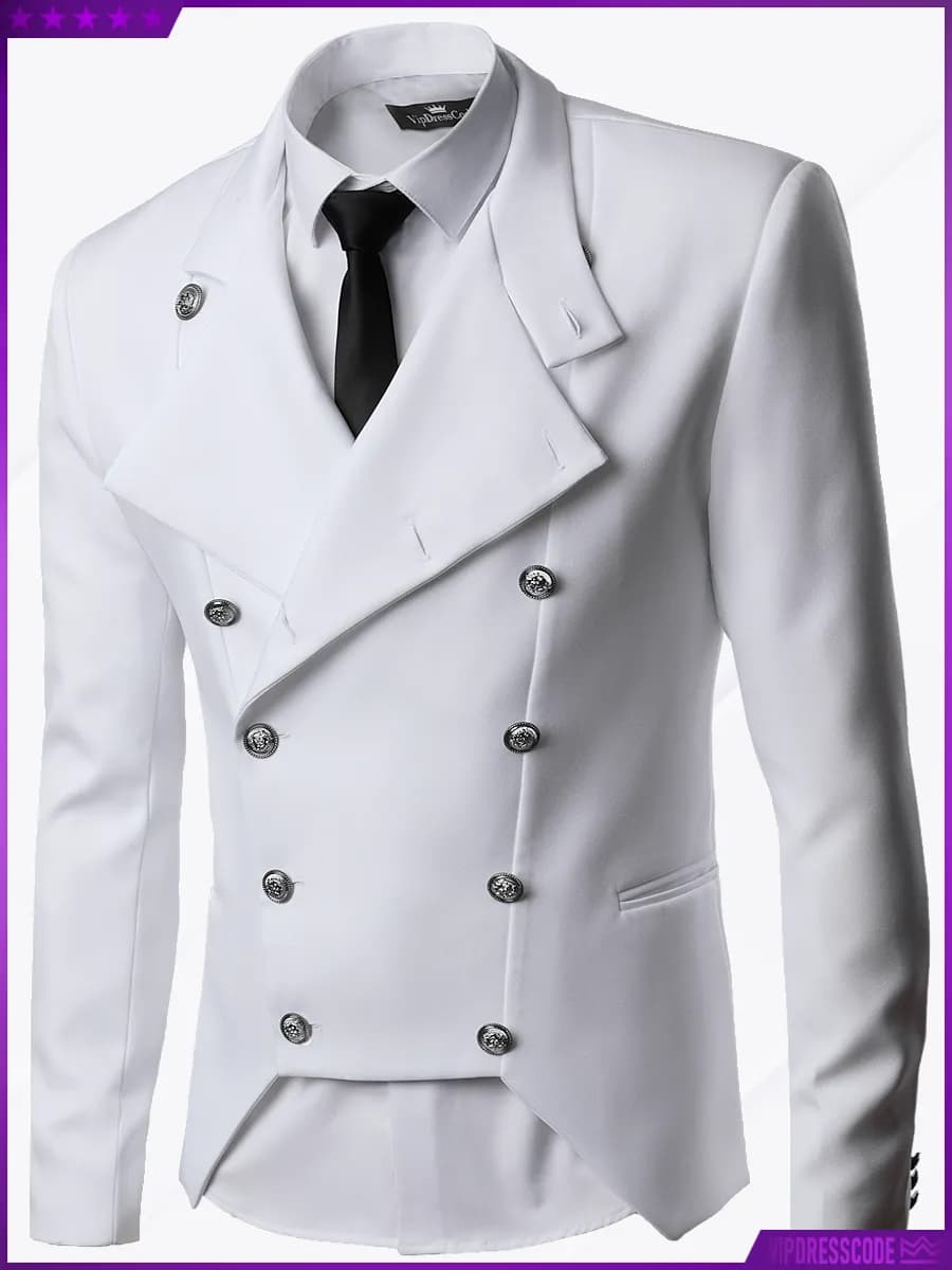 Пиджак двубортный жакет на пуговицах классический