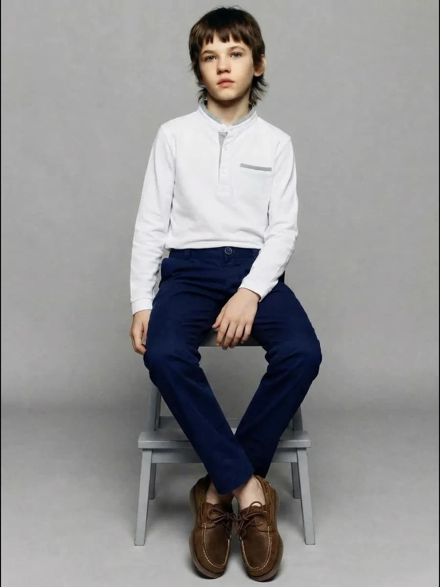 Брюки школьные классические чиносы