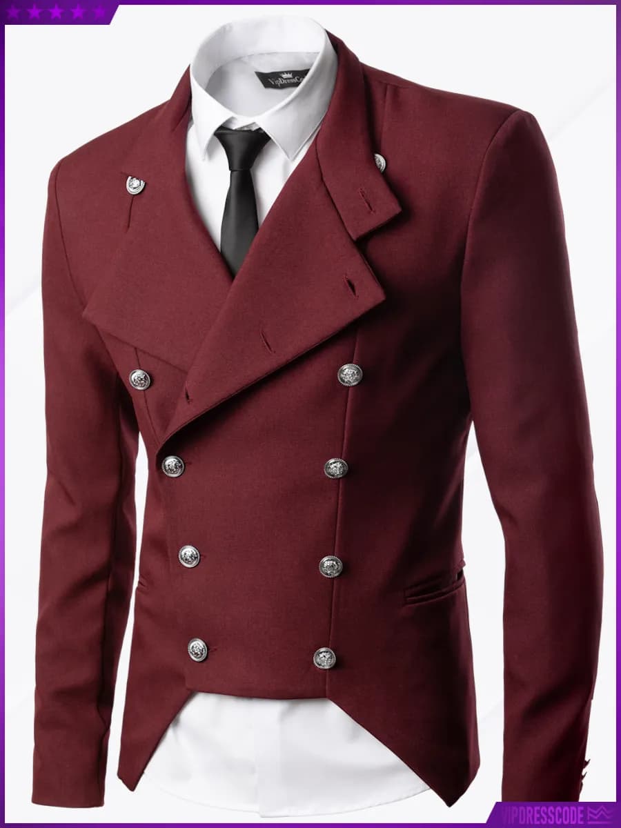 Пиджак двубортный жакет на пуговицах классический