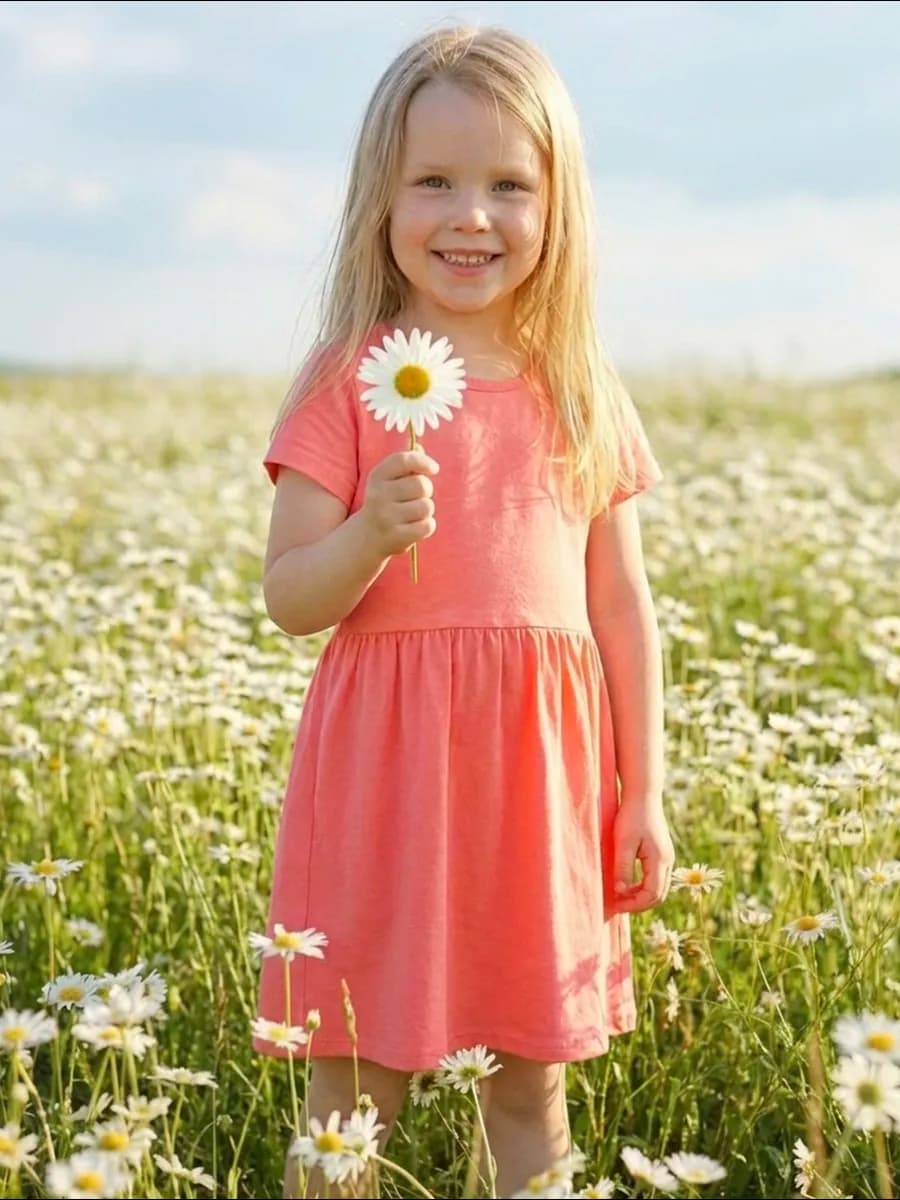 Трикотажное платье в садик и на прогулку сарафан