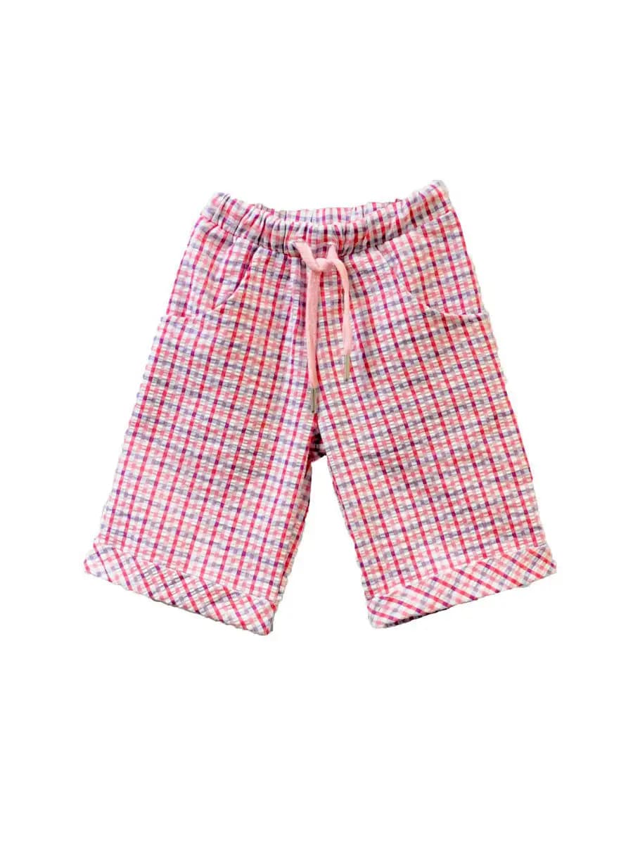 Шорты летние в клетку - фото 1