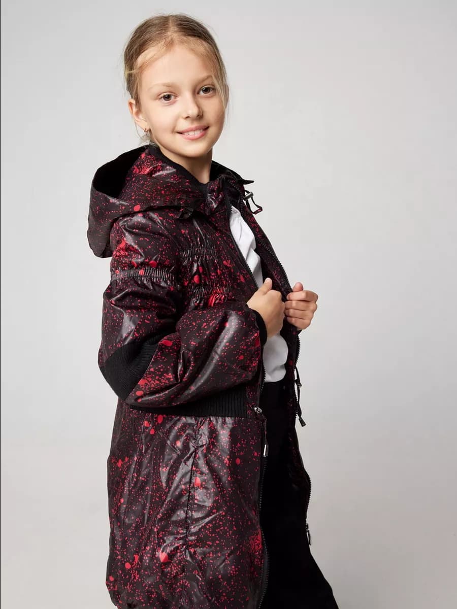 Куртка для девочки демисезонная с капюшоном