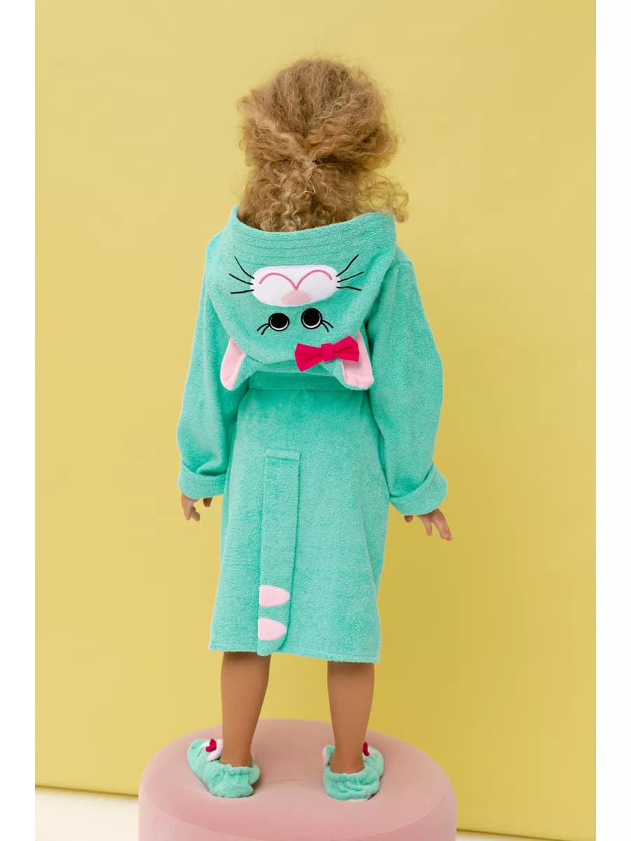 Халат детский домашний махровый Кошка