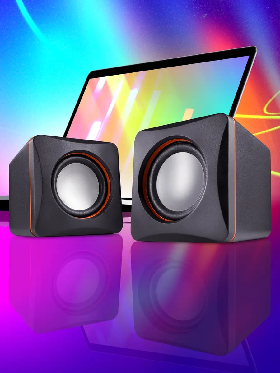 Колонки для компьютера 5 Вт питание USB SPK 33 черный