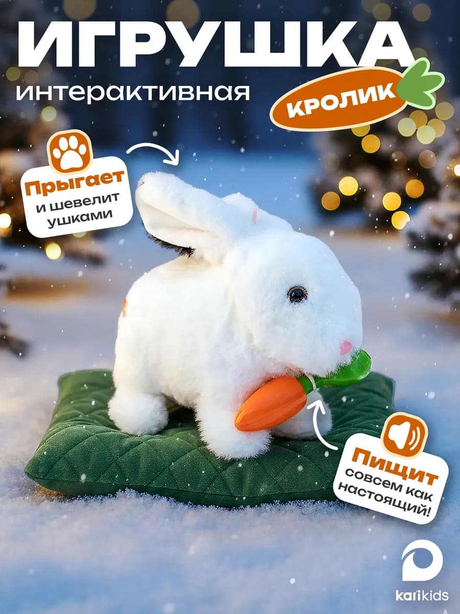 Интерактивная мягкая игрушка Кролик