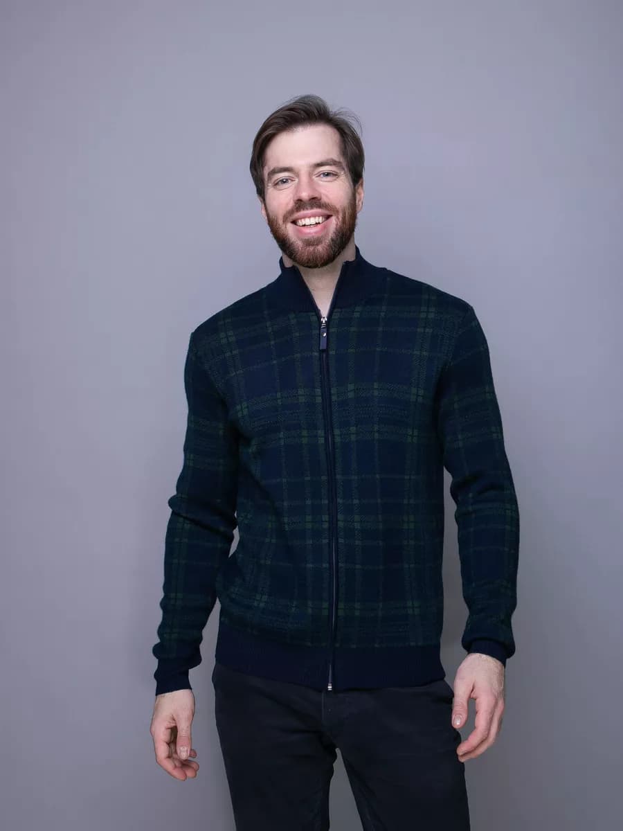 Кардиган вязаный на молнии