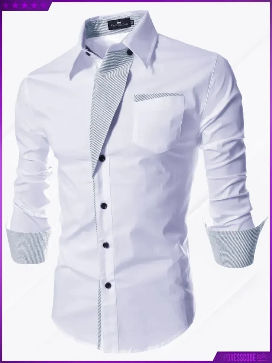 Рубашка с длинным рукавом кэжуал офисная