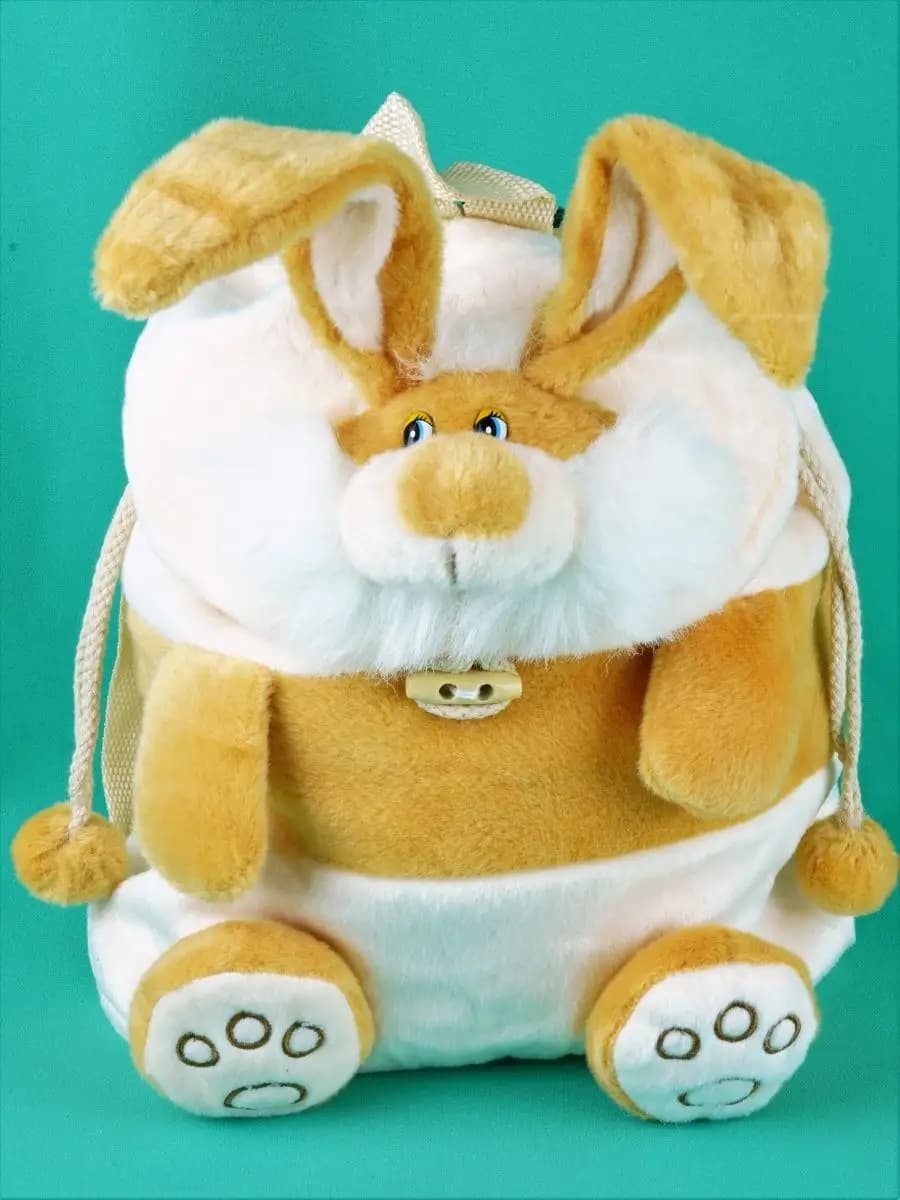 Мягкая игрушка - рюкзак Заяц 28см - фото 1