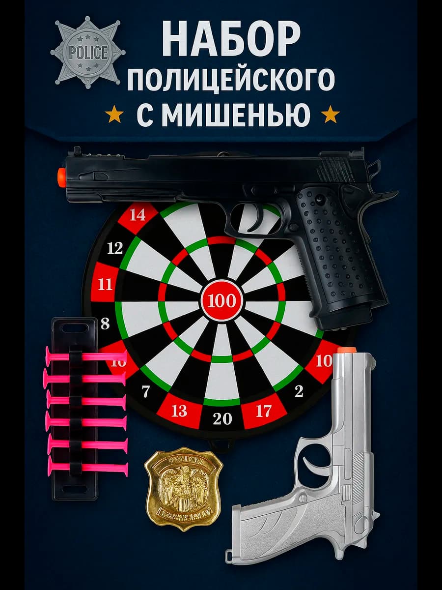 Детский игровой набор Полицейского с мишенью