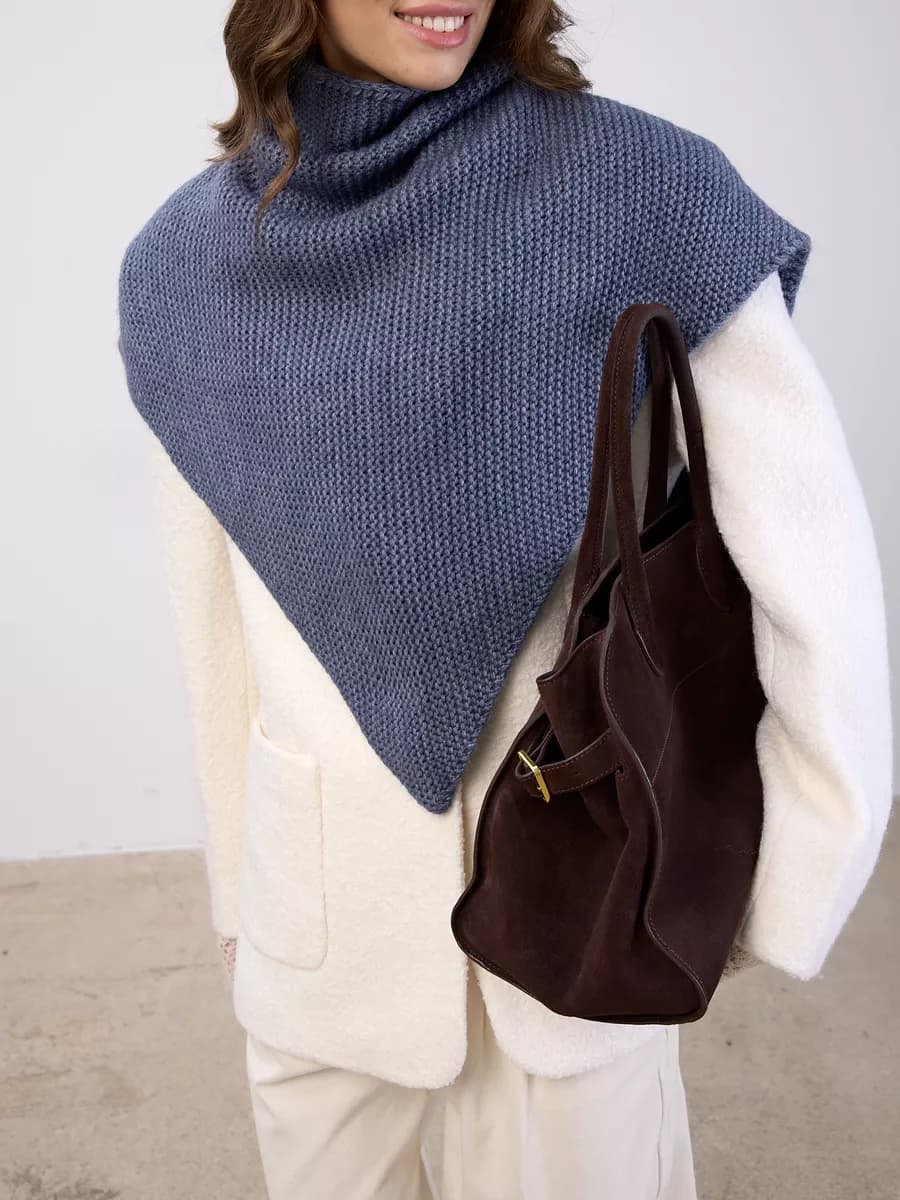 Платок косынка шарф вязаный шерстяной на голову шею