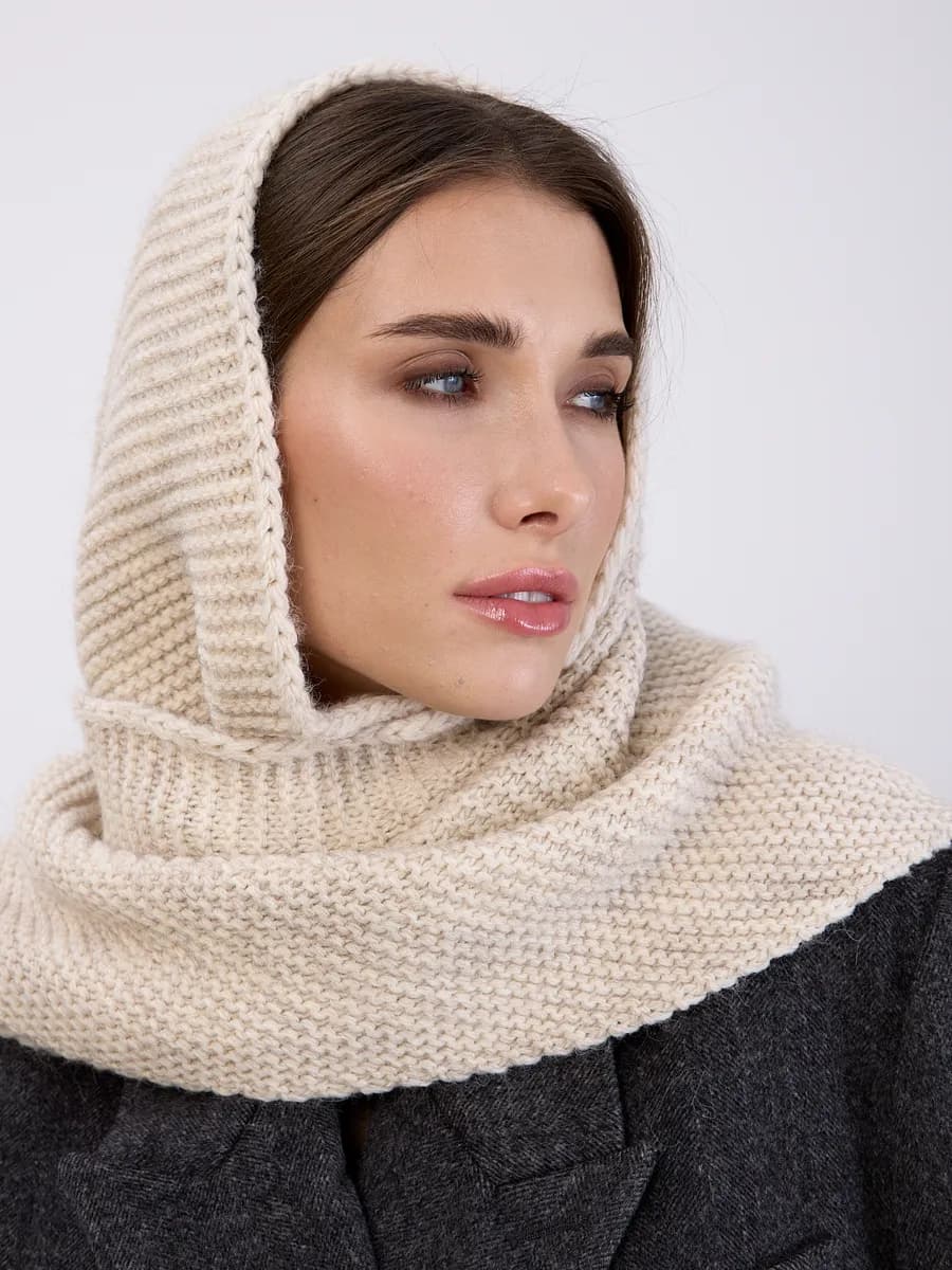 Платок косынка шарф вязаный шерстяной на голову шею