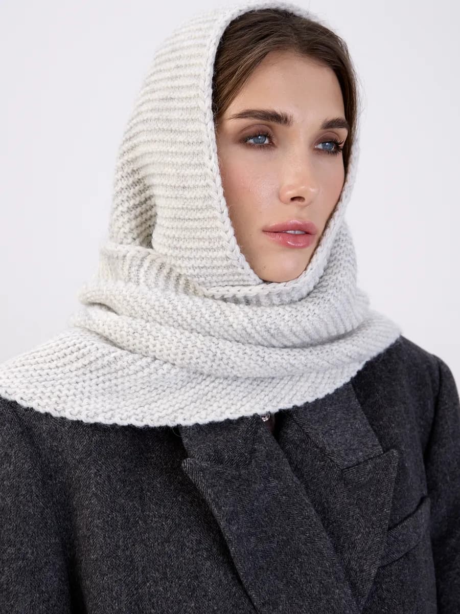 Платок косынка шарф вязаный шерстяной на голову шею