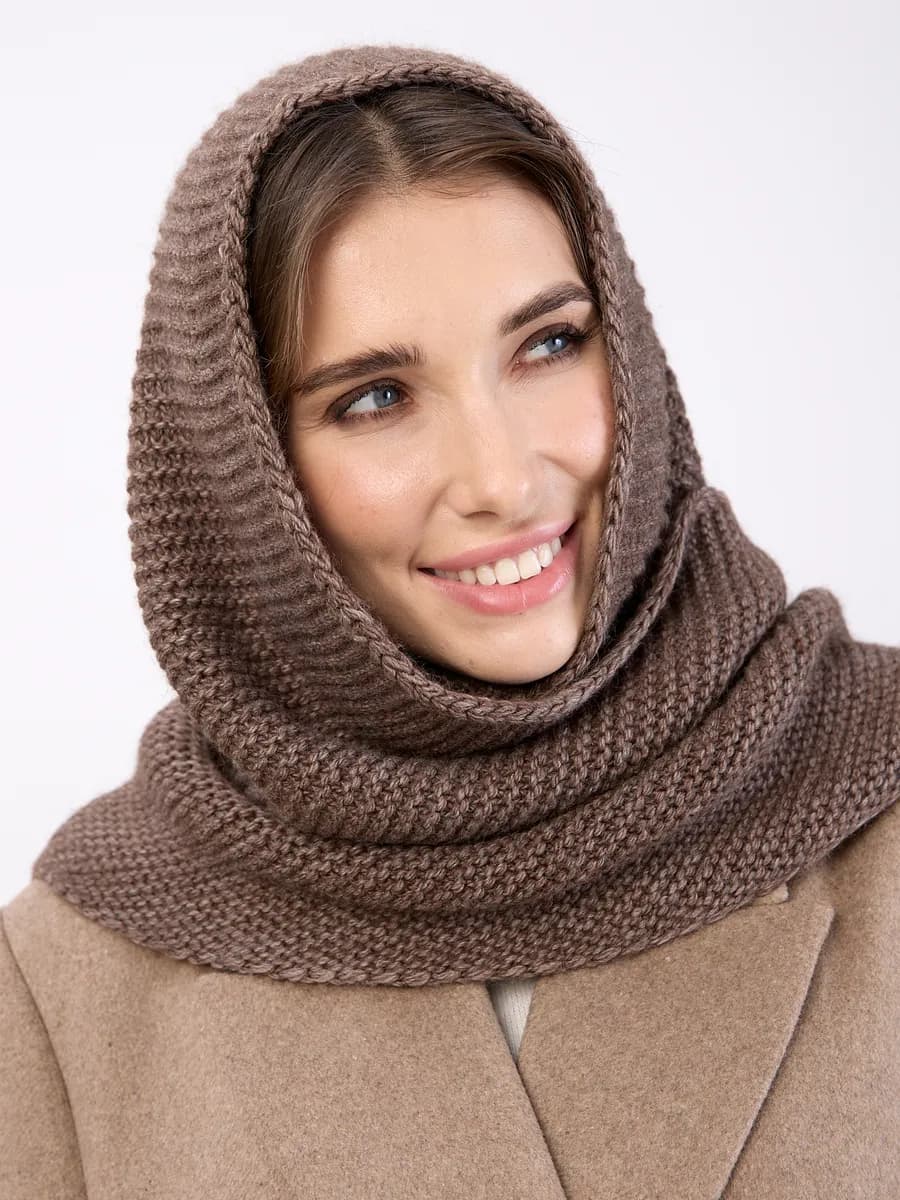 Платок косынка шарф вязаный шерстяной на голову шею