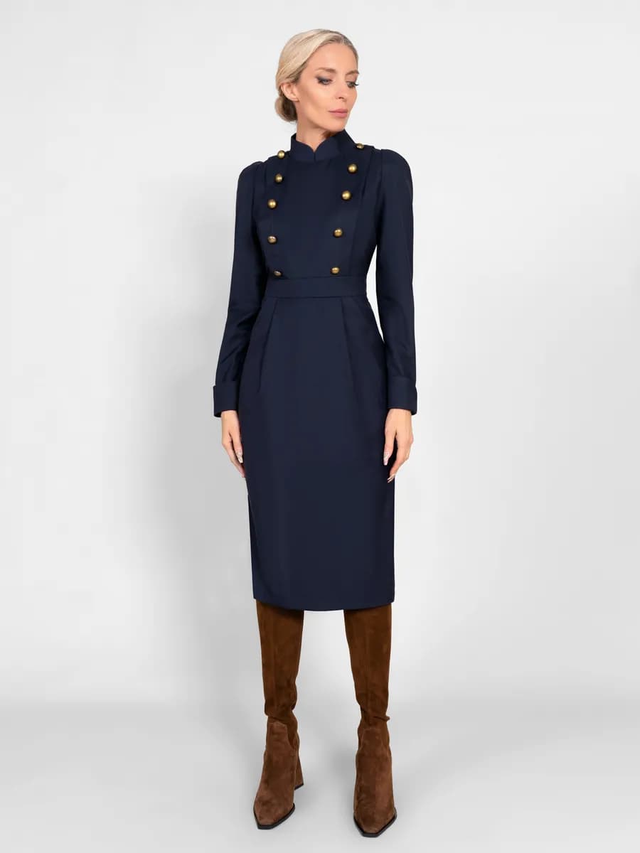 Платье шерстяное вечернее праздничное офисное