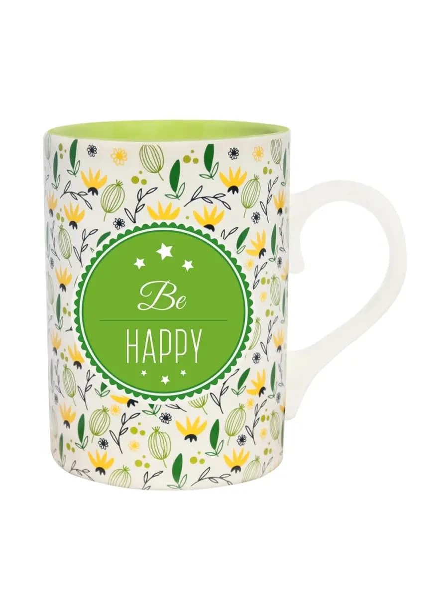 Керамическая кружка с надписью «Be Happy»