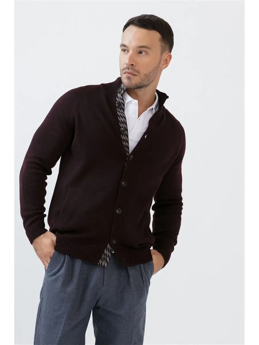Кардиган мужской на пуговицах шерстяной пиджак - фото 1