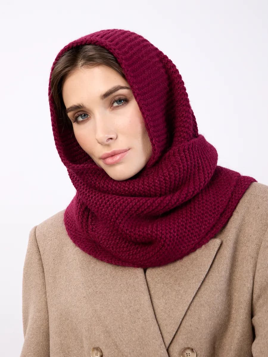 Платок косынка шарф вязаный шерстяной на голову шею