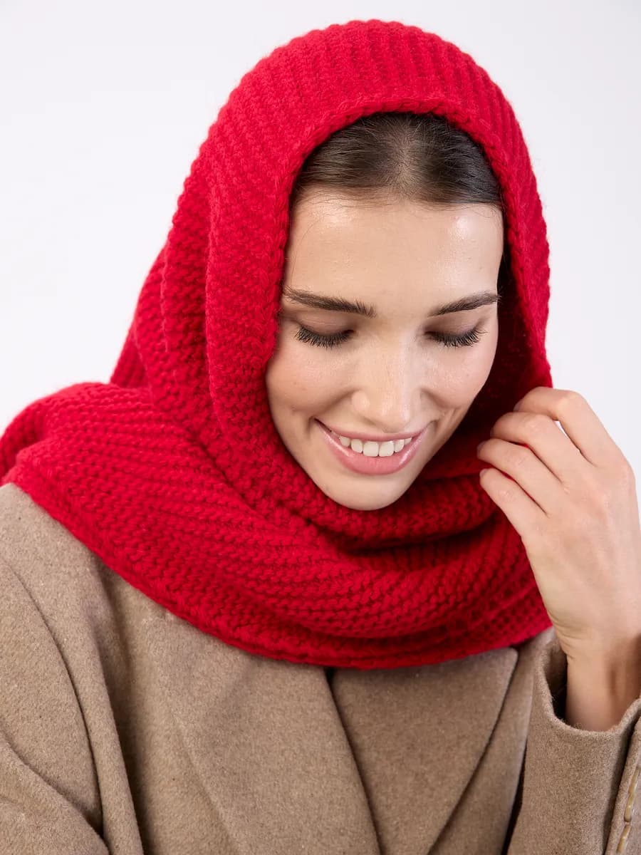 Платок косынка шарф вязаный шерстяной на голову шею