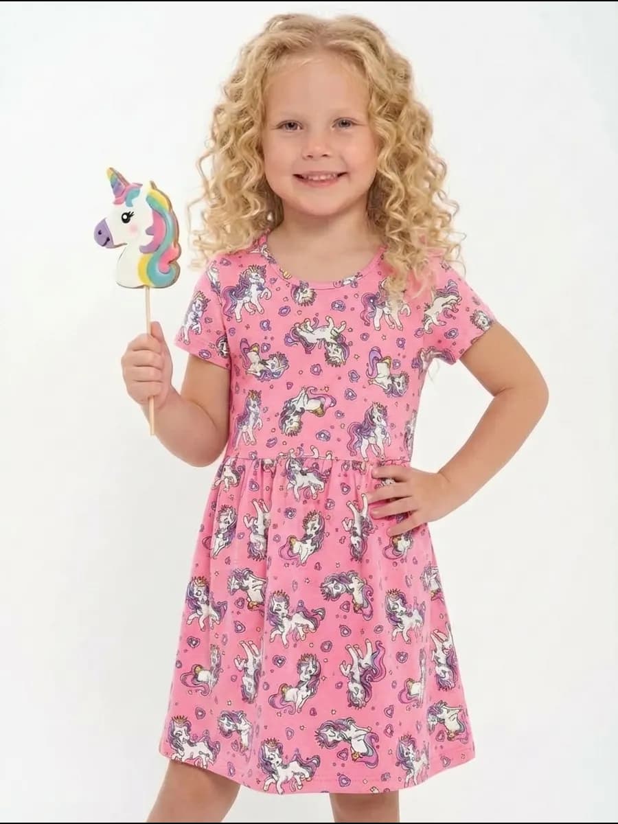 Трикотажное платье для девочки в сад и на прогулку сарафан