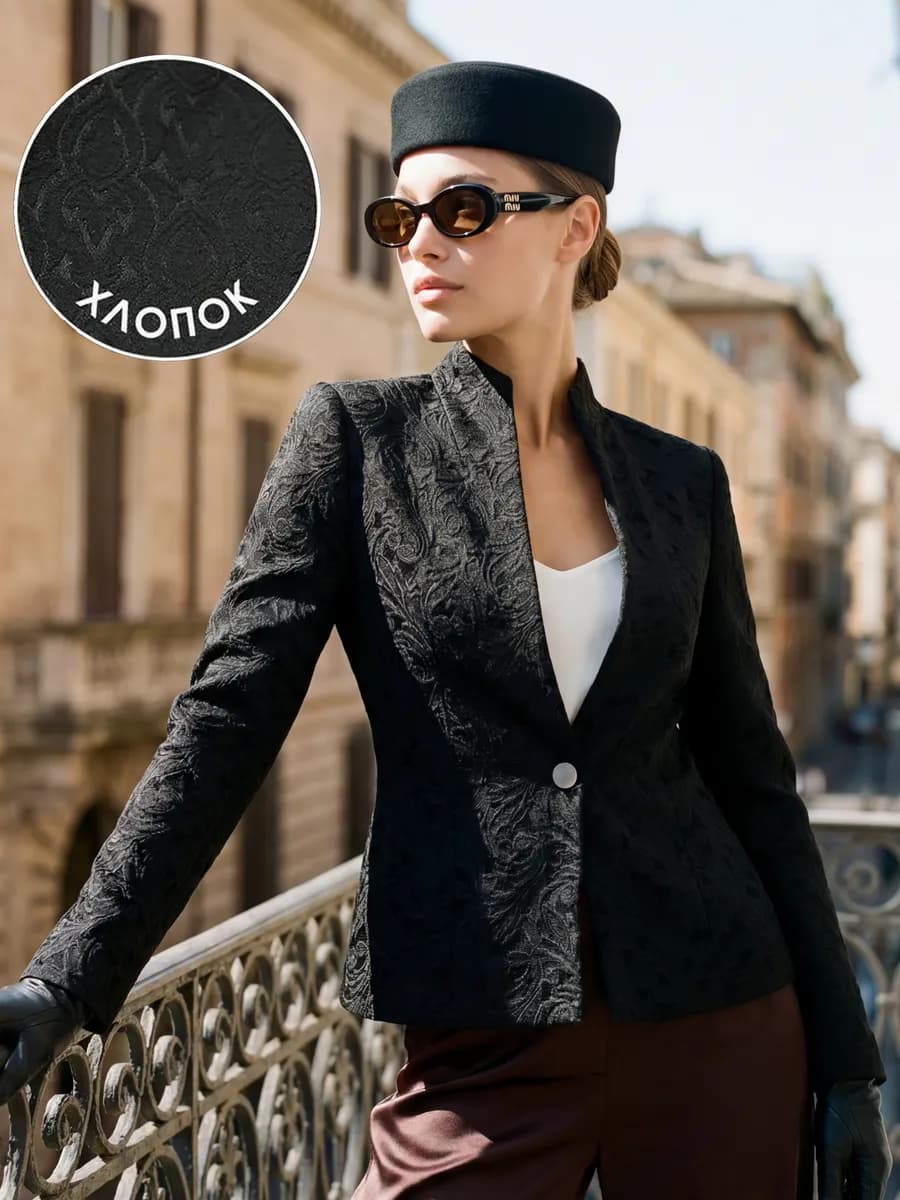 Жакет однобортный большие размеры вечерний нарядный болеро