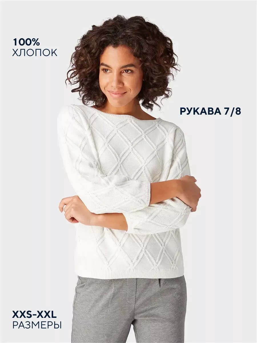 Джемпер тонкий базовый классический прямой