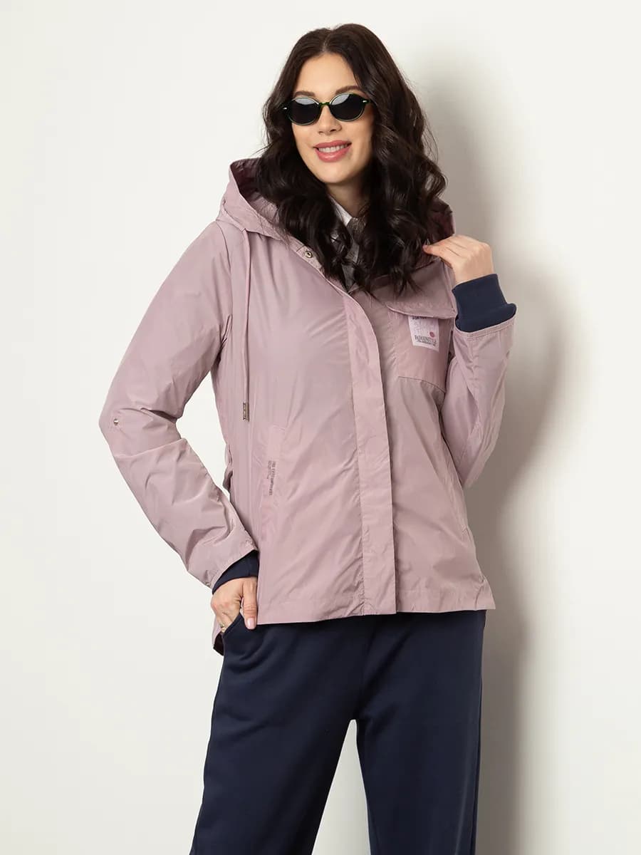 Ветровка демисезонная короткая с поясом