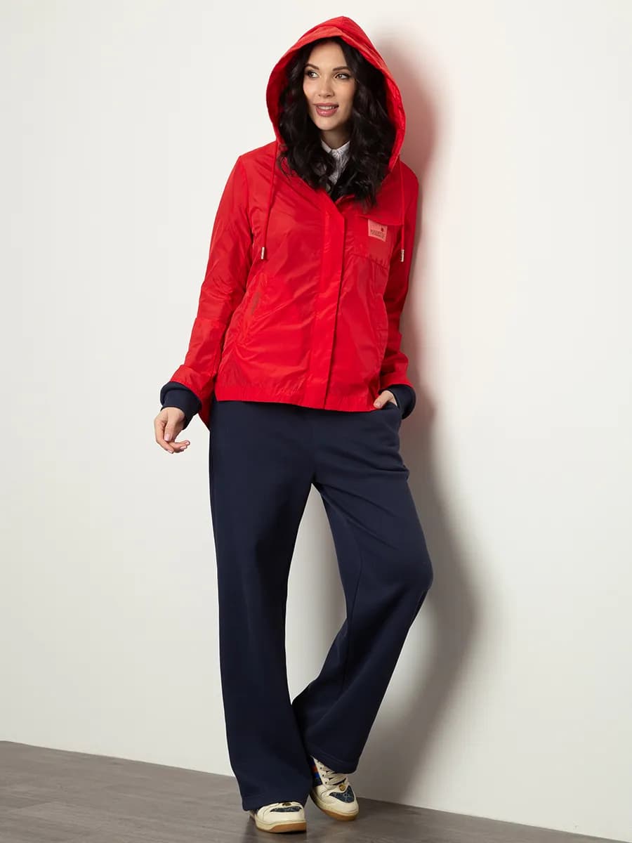 Ветровка демисезонная короткая с поясом