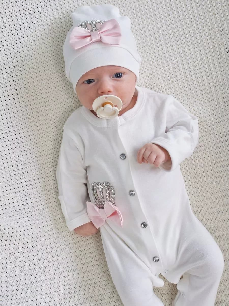 Комплект на выписку новорожденного хлопок с шапочкой