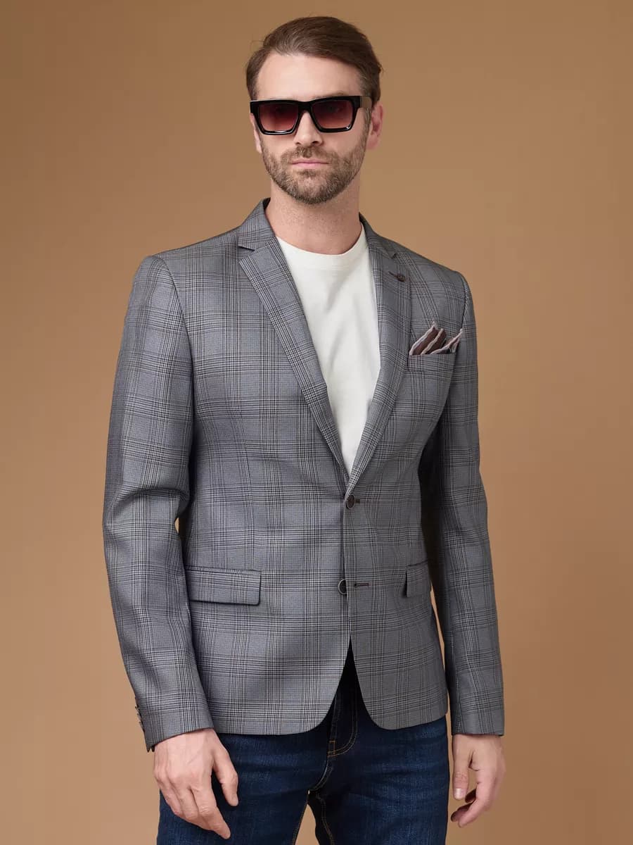 Пиджак классический повседневный под джинсы в офис - фото 1