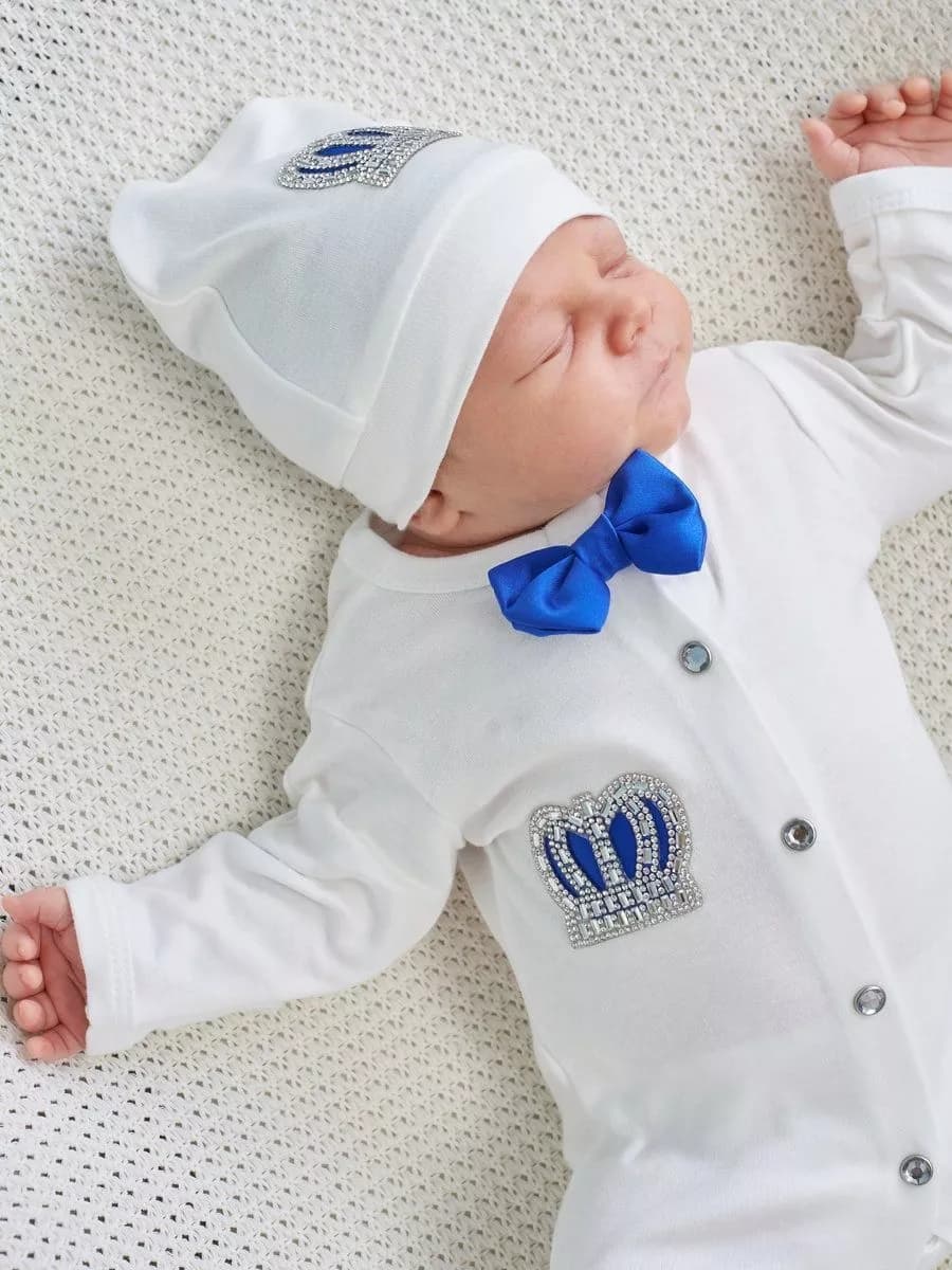 Комплект на выписку новорожденного хлопок осень