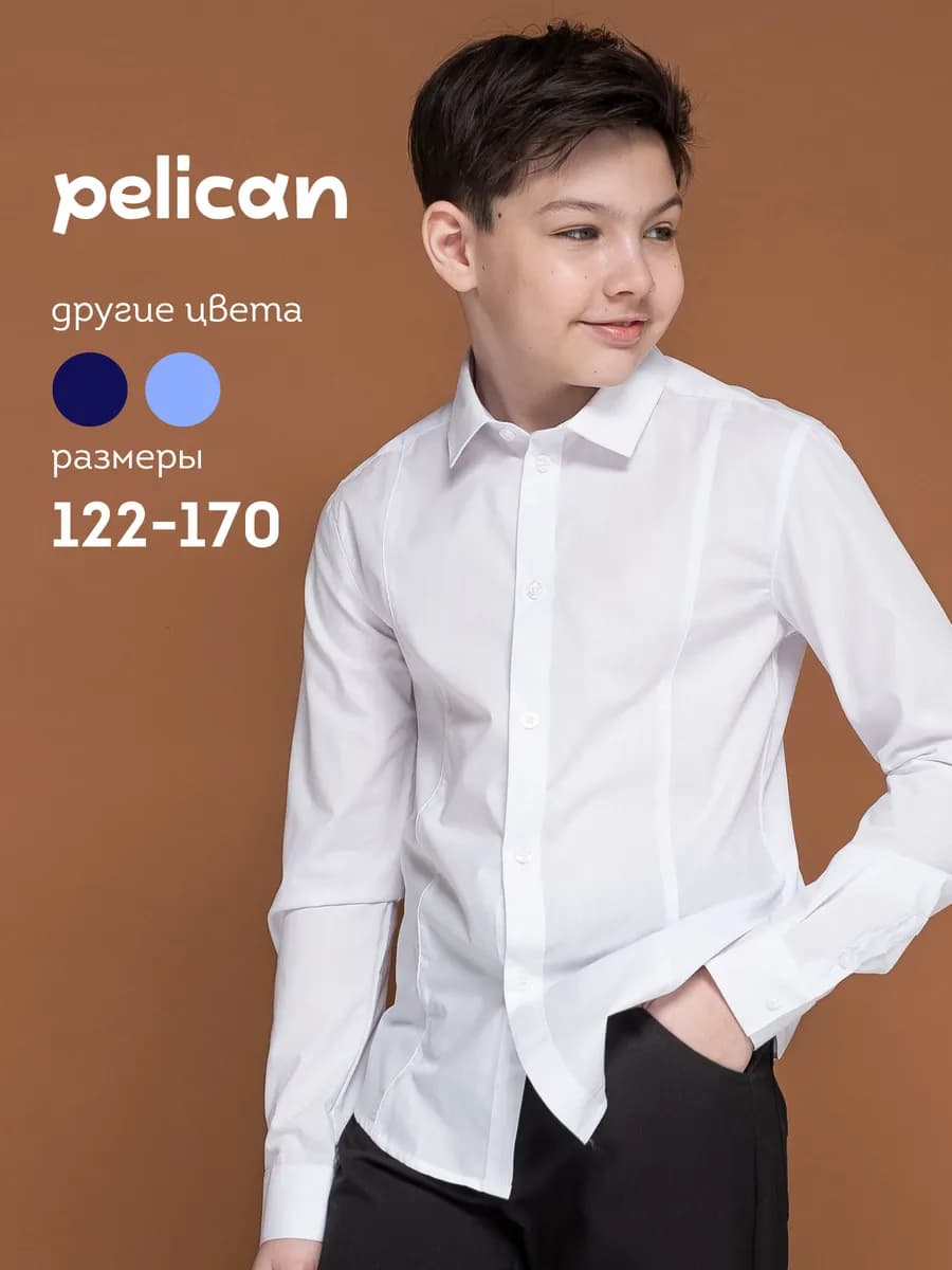 Рубашка для мальчика белая школьная