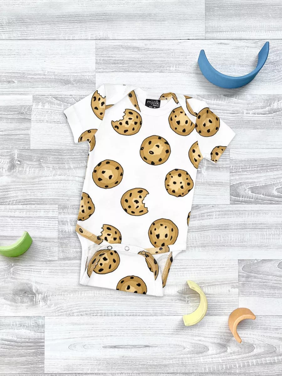 Боди печенье короткий рукав для новорожденных