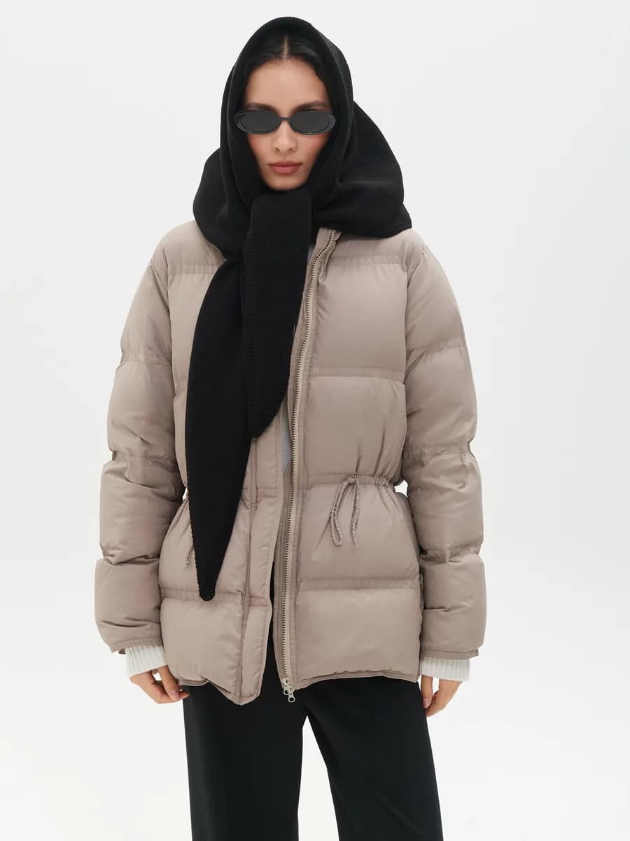 Платок косынка вязаная, шарф теплый