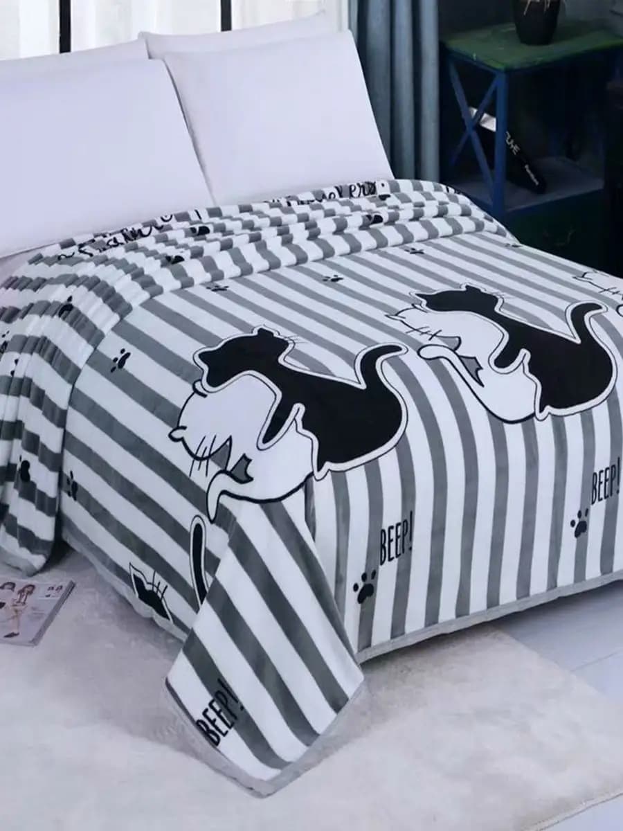 Плед 150х200 плюшевый на кровать Lindo