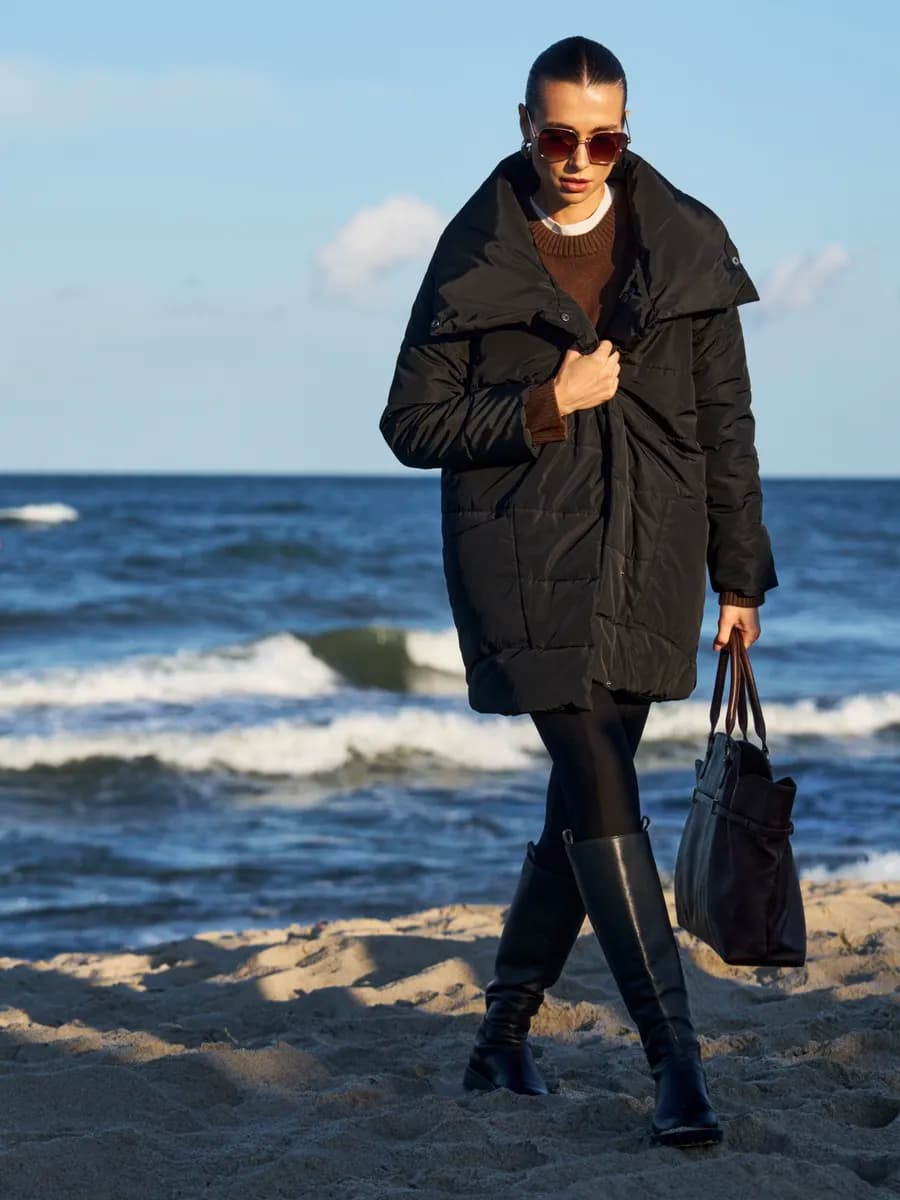 Пальто куртка стеганое осень-зима