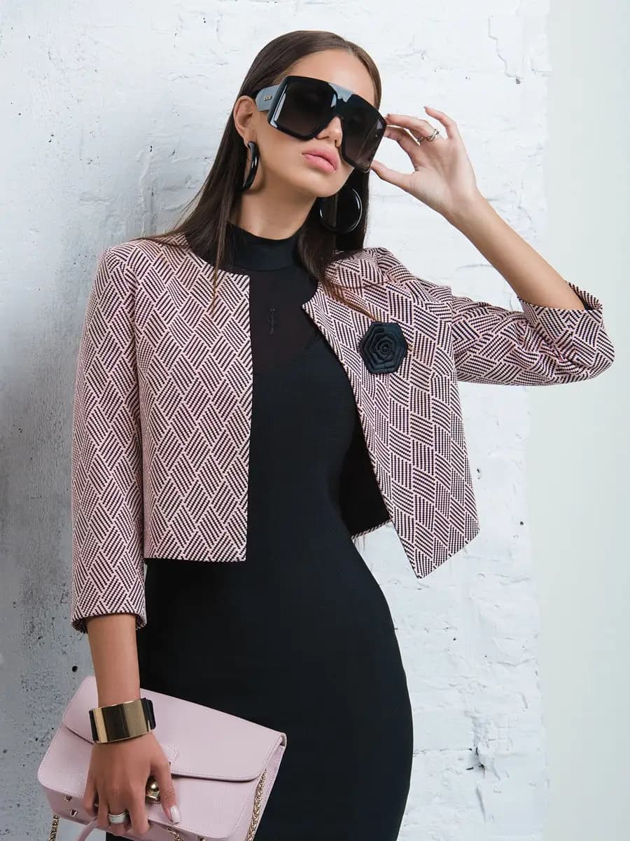 Жакет укороченный пиджак нарядный