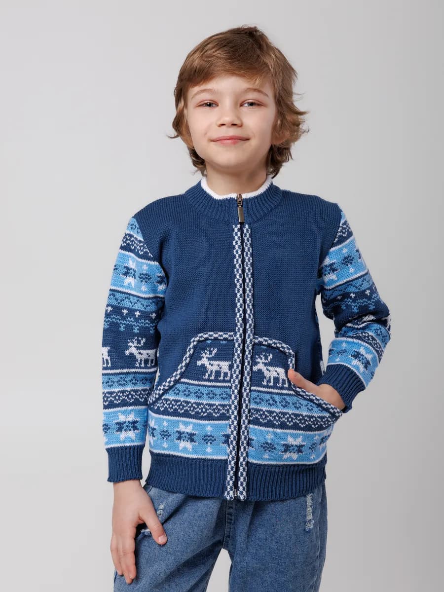 Кофта вязаная на молнии