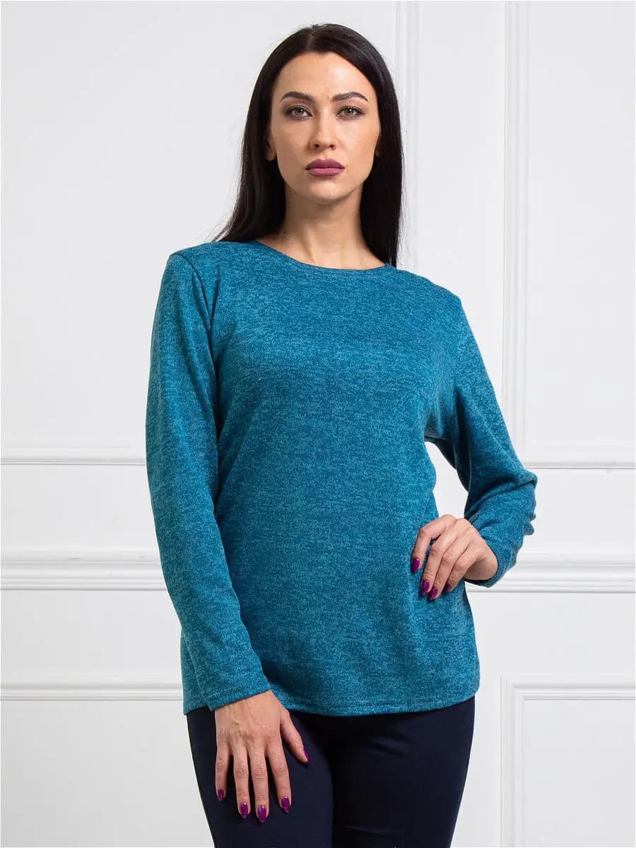 Джемпер женский с длинным рукавом модный стильный базовый