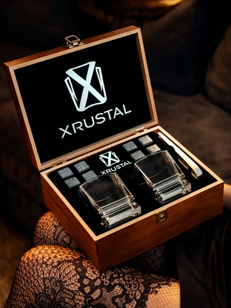 Подарочный набор бокалов для виски и вина 2 шт