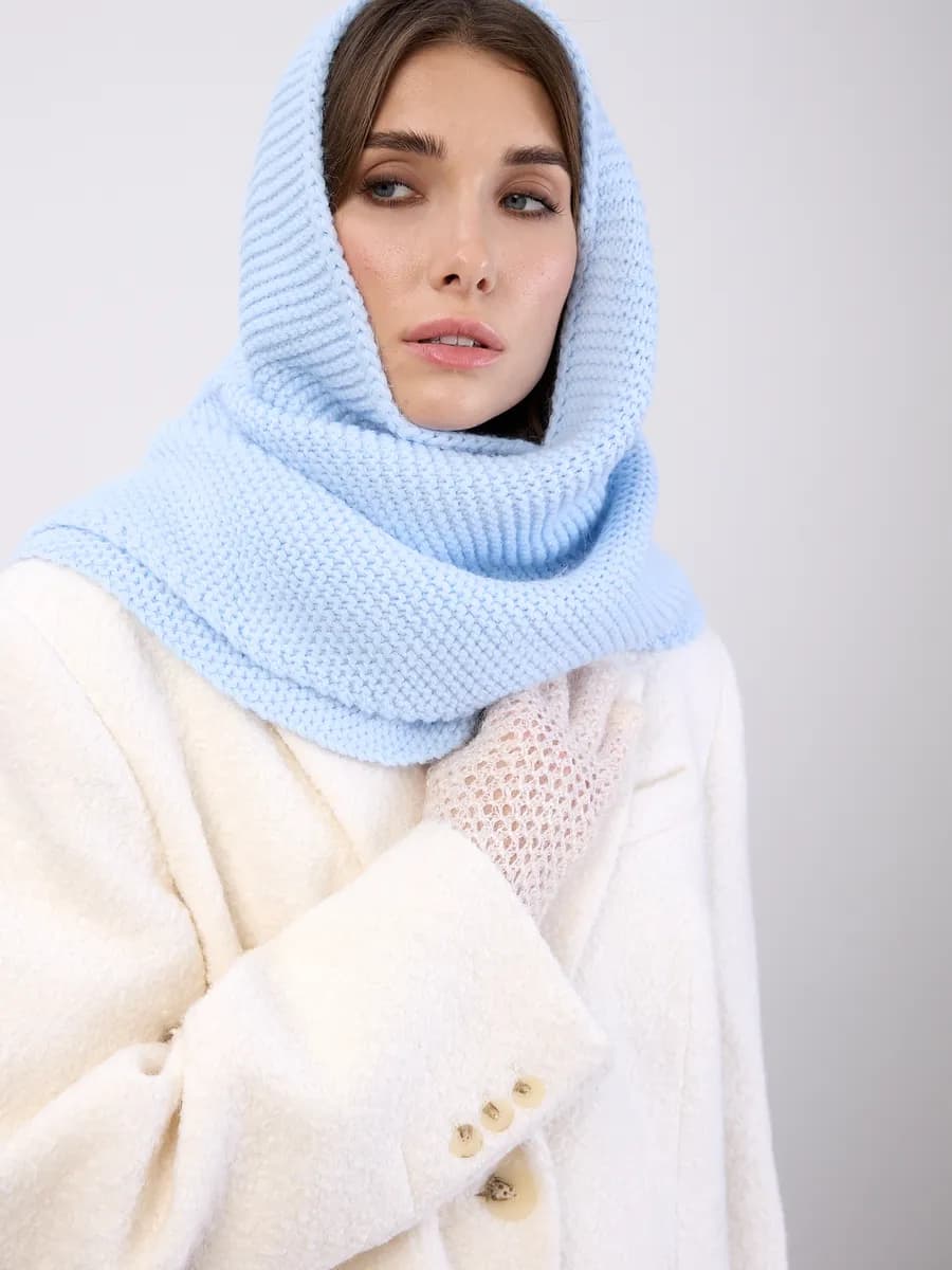 Платок косынка шарф вязаный шерстяной на голову шею