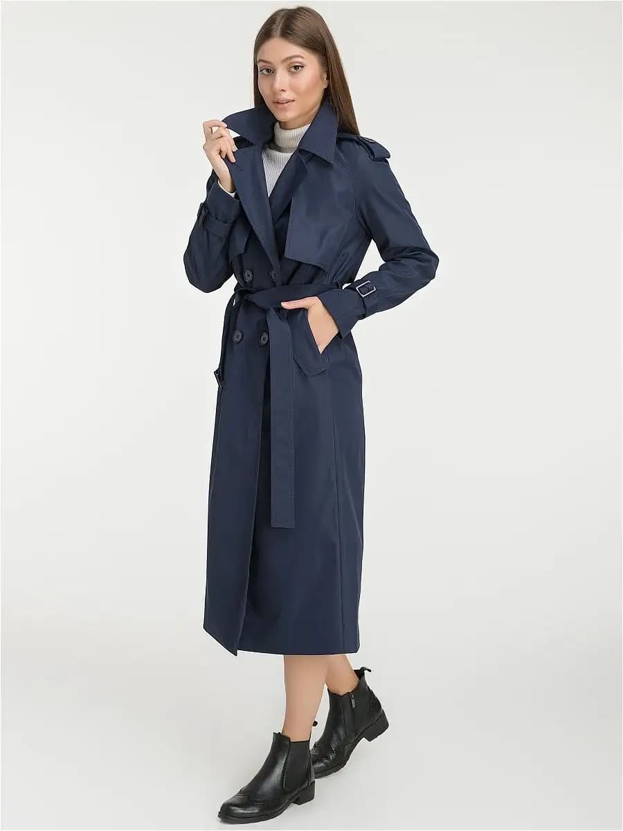 Плащ длинный тренчкот демисезонный