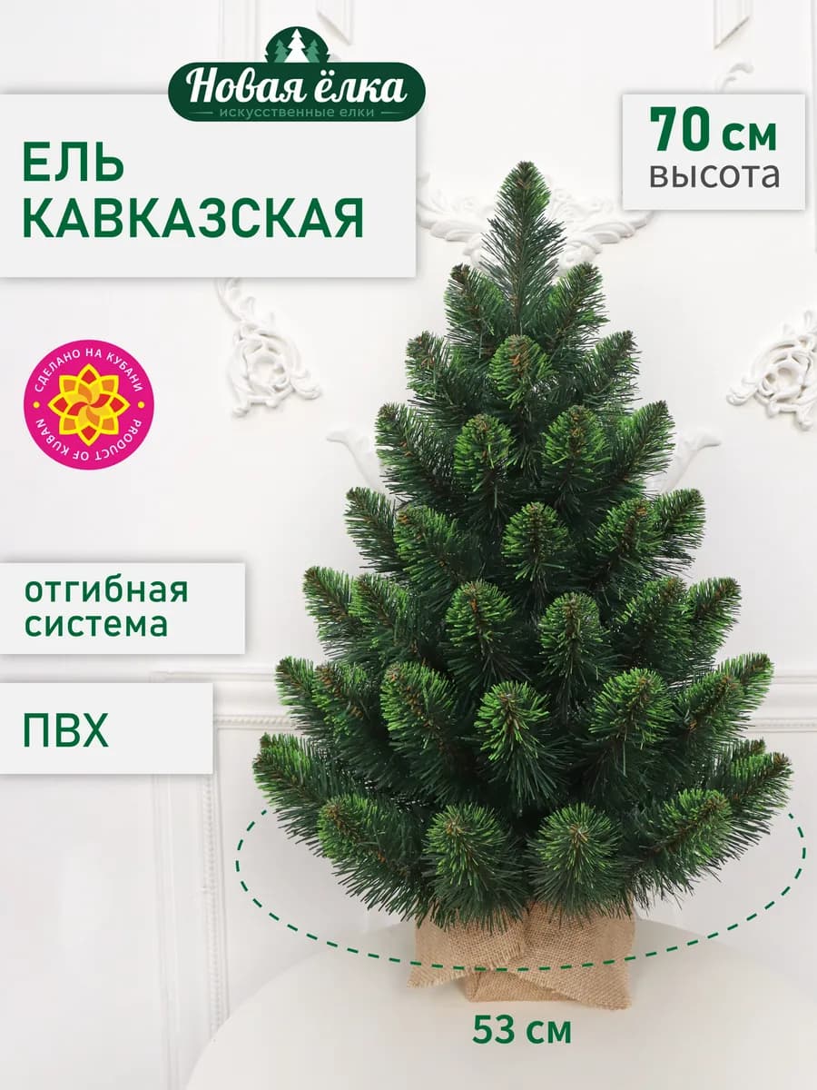 Ель "Новая ёлка" Кавказская зелёные кончики 70 см