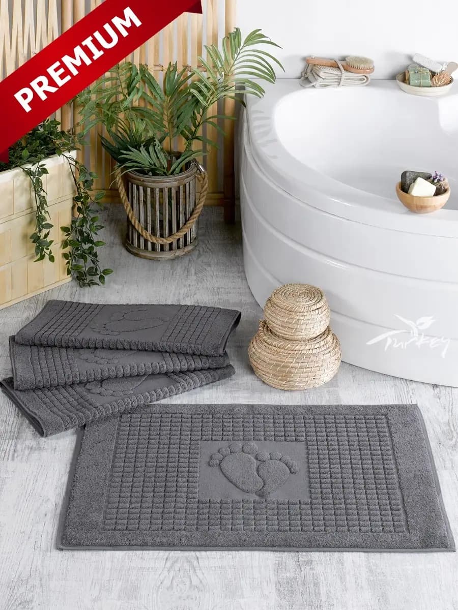 Коврик махровый для ванной, полотенце для ног 50х70 см