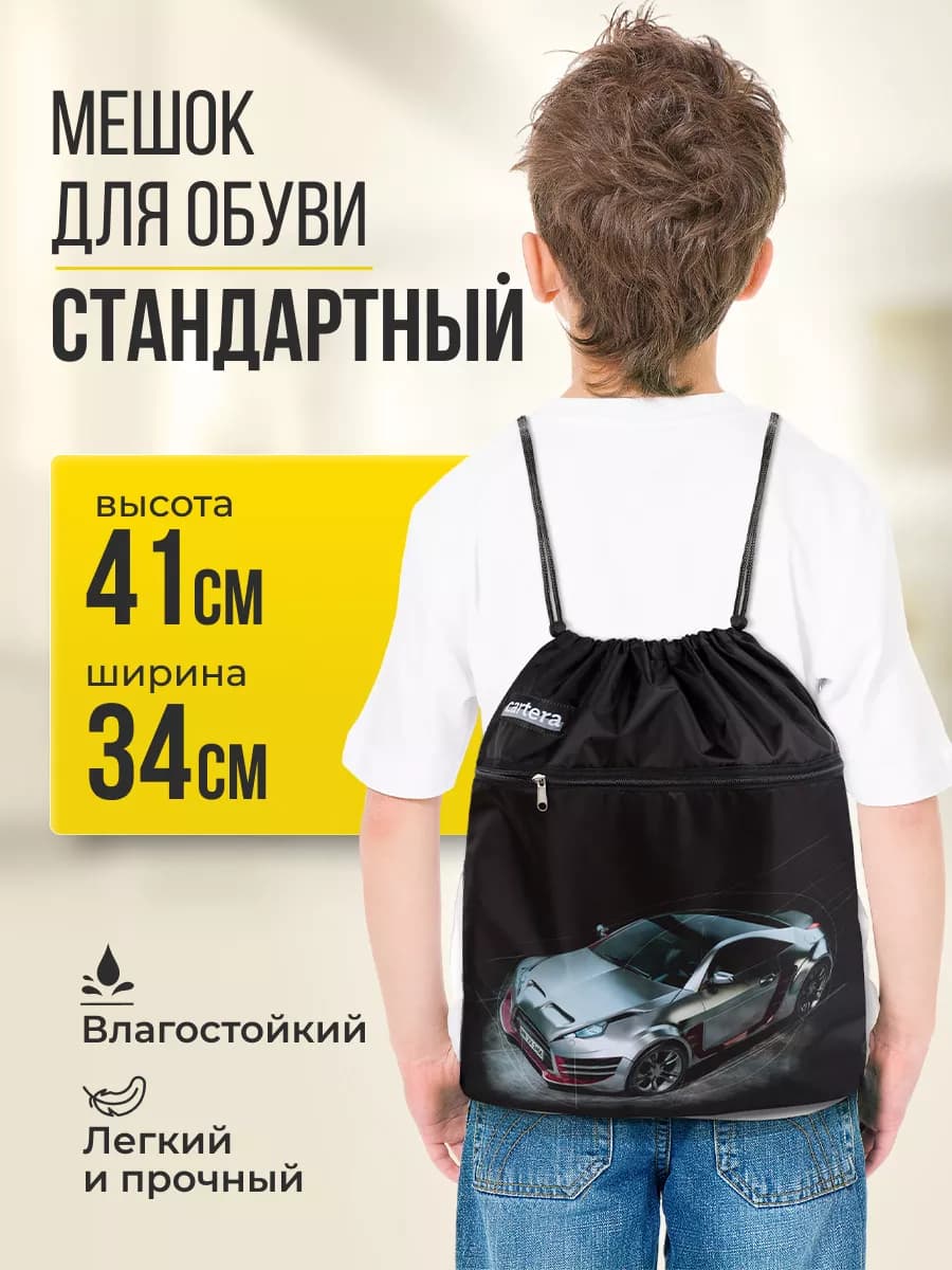 Мешок для сменной обуви школьный (41х34)