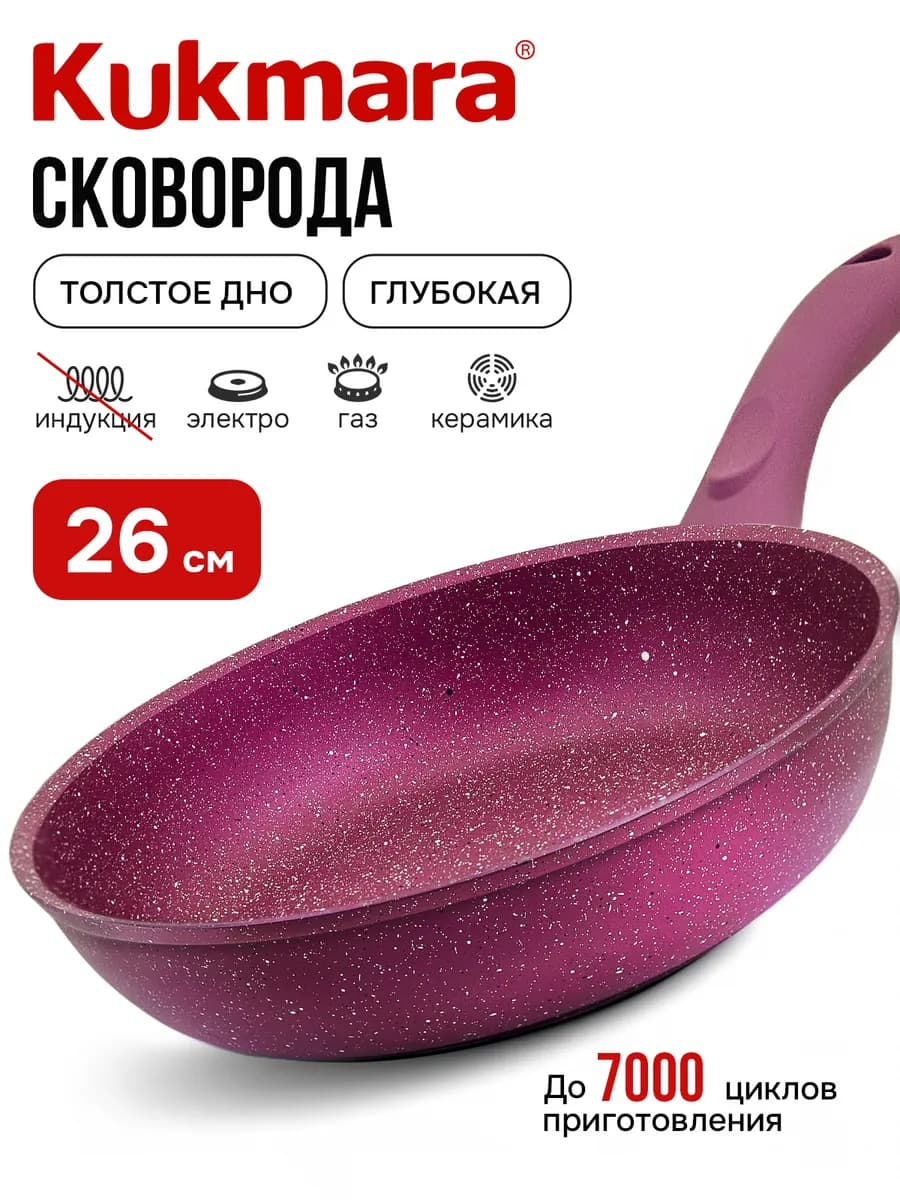 Сковорода антипригарная глубокая 26 см