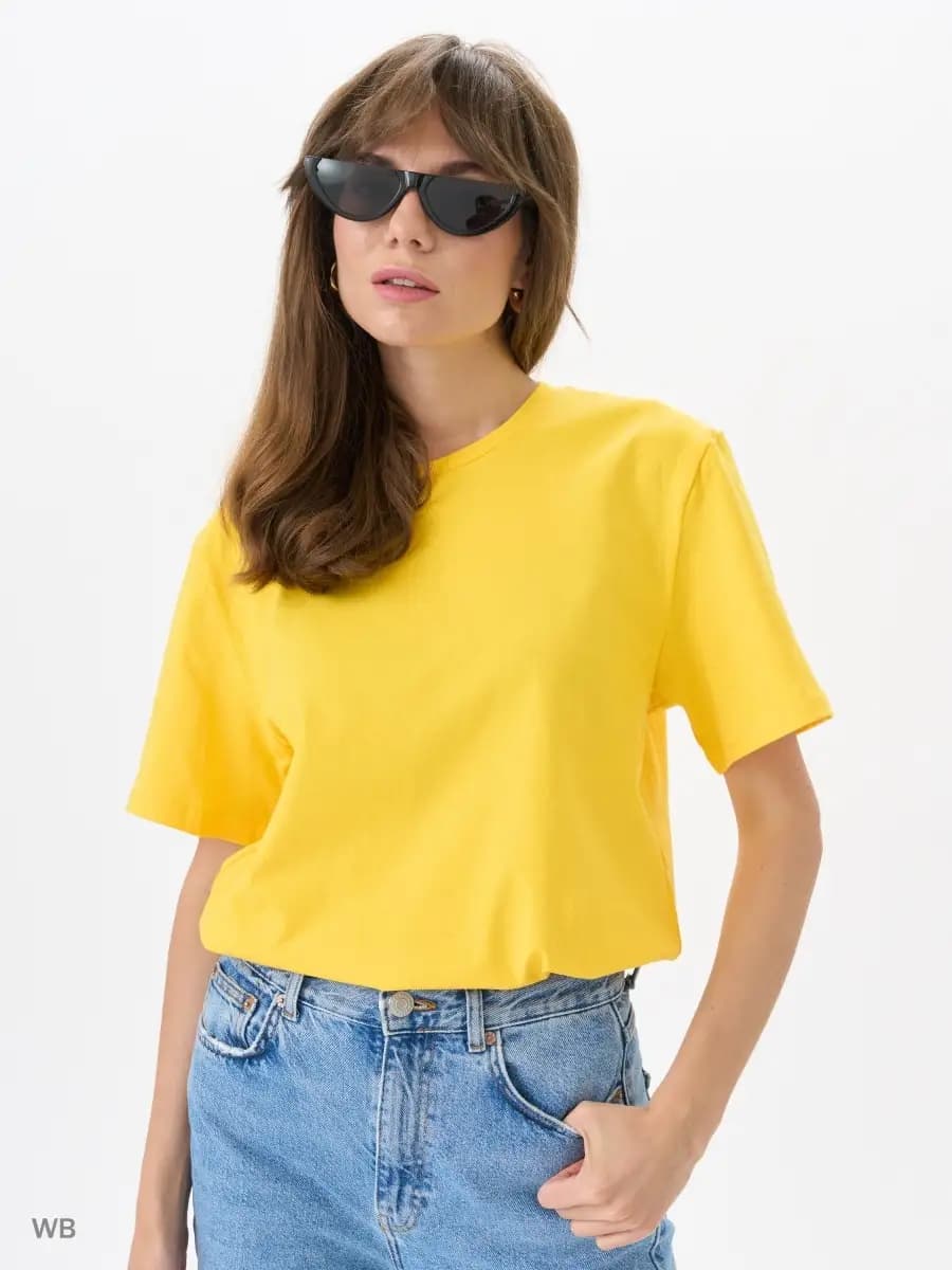 Футболка базовая прямого кроя - фото 1