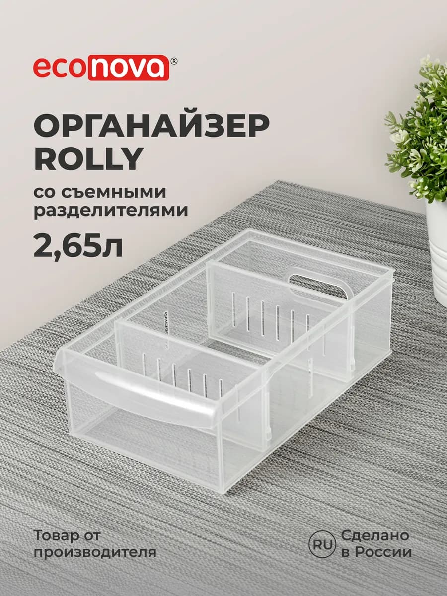 Органайзер для хранения косметики, канцелярии, белья 2,65 л