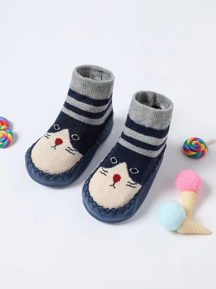 Носки тапочки махровые зимние для малышей пинетки