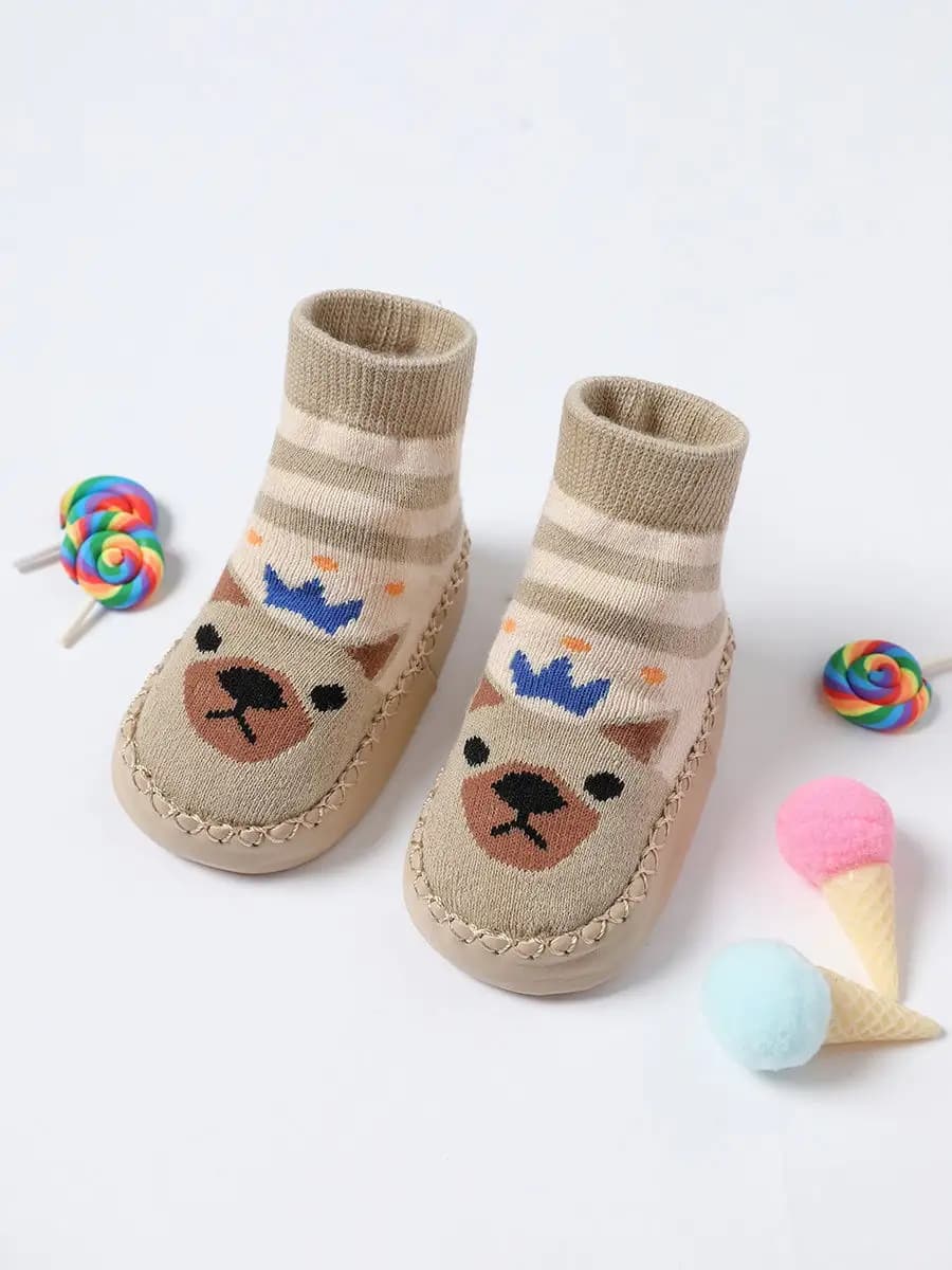 Носки тапочки махровые зимние для малышей пинетки