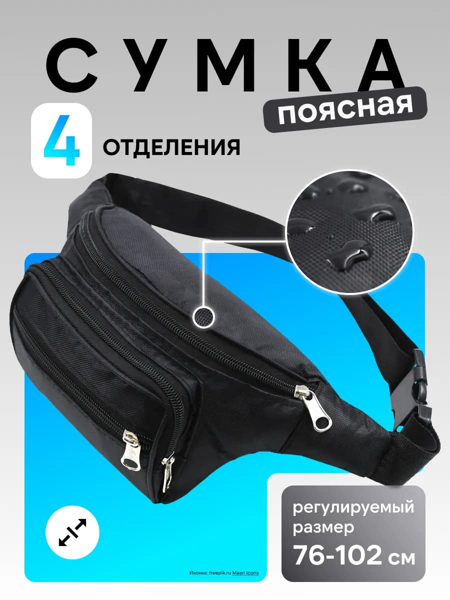Сумка бананка через плечо подростковая